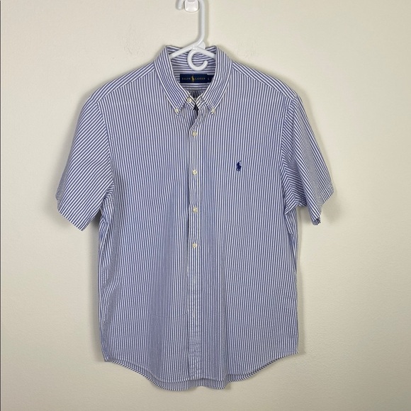 Polo Ralph Lauren Other - Ralph Lauren Men's Large Short Sleeve Button Up Seersucker Striped Shirt Preppy